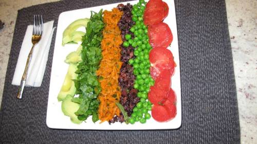 Have some leftovers? Put them in rows on a plate for a beautiful gourmet treat!
